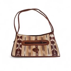 Chic Brown Patterned Shoulder Bag
